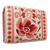 Fendi Leather Coral Bandana Baguette Micro Trifold Wallet Secondhand