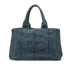 Prada Denim Canapa Logo Satchel Secondhand