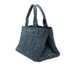 Prada Denim Canapa Logo Satchel Secondhand