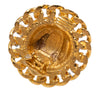 Chanel CC Gold Plated Matelasse Chain Around Clip On Earrings Secondhand