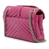 Saint Laurent Medium Chevron Sheepskin Monogram Chain Bag Secondhand