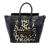 Celine Mini Canvas Leopard Print Luggage Tote Secondhand