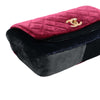Chanel Paris Cosmopolite Small Tricolor Quilted Velvet Private Affair Camellia Flap Secondhand