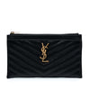 Saint Laurent Grain De Poudre Chevron Monogram Bill Pouch Secondhand