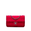 Chanel CC Quilted Wool Felt Whipstitch Fancy Flap Secondhand