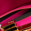 Fendi Small Embossed Suede Peekaboo Click Clutch on Chain Secondhand