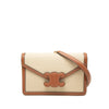 Celine Canvas and Calfskin Cuir Triomphe Margo Wallet on Chain Secondhand