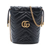 Gucci Small GG Marmont Leather Matelasse Bucket Bag Secondhand
