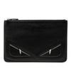 Secondhand Fendi Leather Monster Zip Clutch