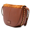 Valentino Suede and Calfskin Rockstud Halfmoon Crossbody Secondhand