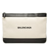 Balenciaga Canvas Navy Clip M Clutch Secondhand