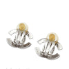 Chanel Silver Plated CC Clip on Earrings Secondhand