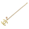 Chanel Gold Plated CC Rhinestones Charm Bracelet Secondhand