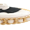 Chanel Mini Lambskin Round Camellia Clutch Secondhand