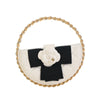 Chanel Mini Lambskin Round Camellia Clutch Secondhand