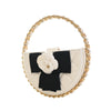 Chanel Mini Lambskin Round Camellia Clutch Secondhand