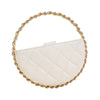 Chanel Mini Lambskin Round Camellia Clutch Secondhand