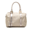 Fendi Small Zucchino Metallic Canvas Forever Bauletto Boston Bag Secondhand