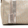 Fendi Small Zucchino Metallic Canvas Forever Bauletto Boston Bag Secondhand