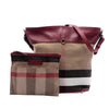 Secondhand Burberry Medium Mega Check Canvas and Grained Calfskin Ashby Tassel Bucket Bag