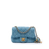 Chanel Mini Square Classic Denim Pearl Crush Single Flap Secondhand