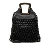 Dolce & Gabbana Woven Leather Net Handle Bag Secondhand