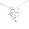 Dior Brass I Heart Dior Pendant Necklace Secondhand