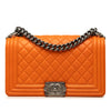 Chanel Old Medium Quilted Lambskin Boy Flap Secondhand