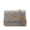 Chanel CC Quilted Caviar Miss Coco Clutch With Chain Secondhand