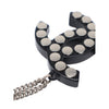 Chanel CC Brass Resin Studded Pendant Necklace Secondhand