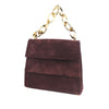 Ferragamo Suede Chain Satchel Secondhand