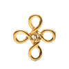 Chanel CC Gold Plated Infinity Knot Pin Brooch Secondhand
