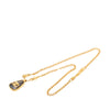 Chanel CC Gold Plated Teardrop Logo Pendant Necklace Secondhand