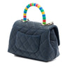 Chanel Extra Mini Quilted Lambskin Rainbow Coco Top Handle Bag Secondhand