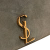 Saint Laurent Suede and Calfskin Monogram Cassandra Clasp Bag Secondhand