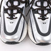 Diesel D-Airspeed Low-Striped Sneakers in Coated Ripstop in Silver, Size 43 EU Secondhand