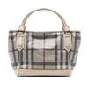 Burberry Smoked Check Coated Canvas Handbag Secondhand