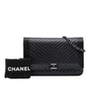Chanel Chevron Lambskin Boy Wallet on Chain Secondhand