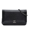Chanel Chevron Lambskin Boy Wallet on Chain Secondhand