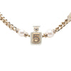 Secondhand Chanel CC Gold Plated Faux Pearl Strass No 5 Perfume Bottle Pendant Necklace