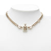 Secondhand Chanel CC Gold Plated Faux Pearl Strass No 5 Perfume Bottle Pendant Necklace