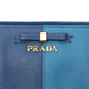 Prada Bicolor Saffiano Bow Zip Long Wallet Secondhand