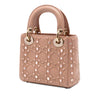 Dior Mini Calfskin Cannage Bead and Strass Embellished Lady Dior Secondhand