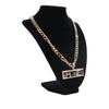 Chanel Pharrell Gold Plated Strass Chain Letters Pendant Necklace Secondhand