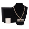 Chanel Pharrell Gold Plated Strass Chain Letters Pendant Necklace Secondhand