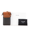 Celine Triomphe Coated Canvas Phone Pouch Flap Crossbody Secondhand