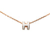 Hermès Rose Gold Plated Enamel Mini Pop H Pendant Necklace Secondhand