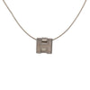 Secondhand Hermès Palladium Plated Enamel Cage dH Cube Necklace