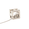 Secondhand Hermès Palladium Plated Enamel Cage dH Cube Necklace
