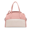Loro Piana Canvas and Grained Calfskin Sesia Satchel Secondhand